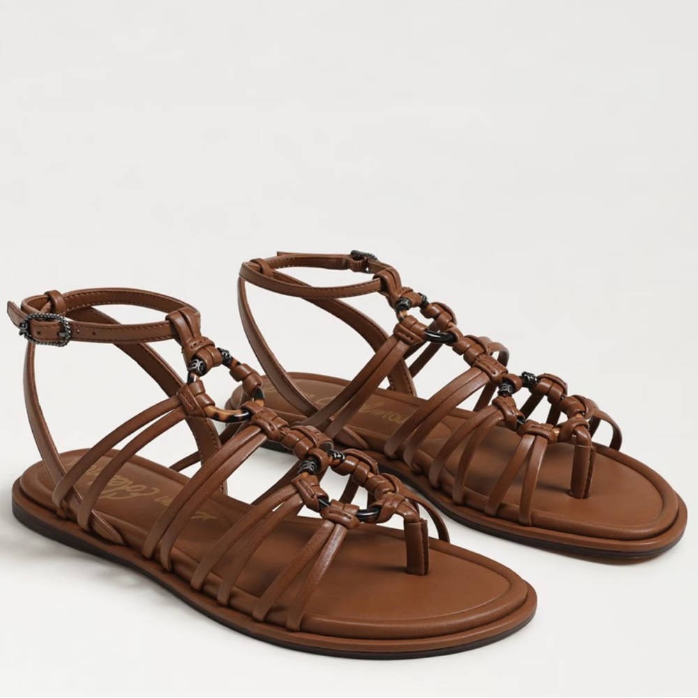 Raye Gladiator Sandal in Cognac Leather